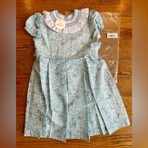 Adorable Floral Kids Dress in Light Blue